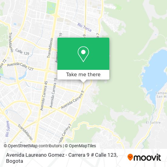 Avenida Laureano Gomez - Carrera 9 # Calle 123 map