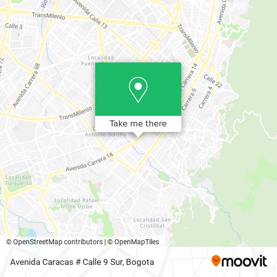 Avenida Caracas # Calle 9 Sur map