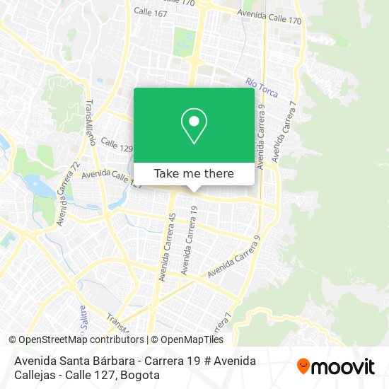 Mapa de Avenida Santa Bárbara - Carrera 19 # Avenida Callejas - Calle 127