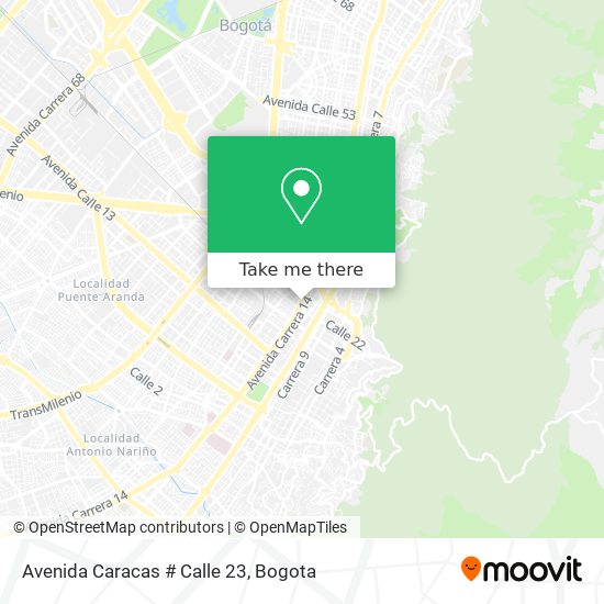 Avenida Caracas # Calle 23 map