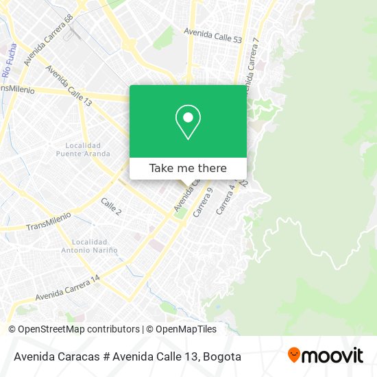 Avenida Caracas # Avenida Calle 13 map