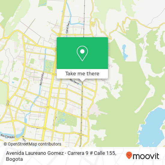 Avenida Laureano Gomez - Carrera 9 # Calle 155 map