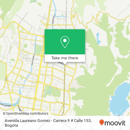 Mapa de Avenida Laureano Gomez - Carrera 9 # Calle 153