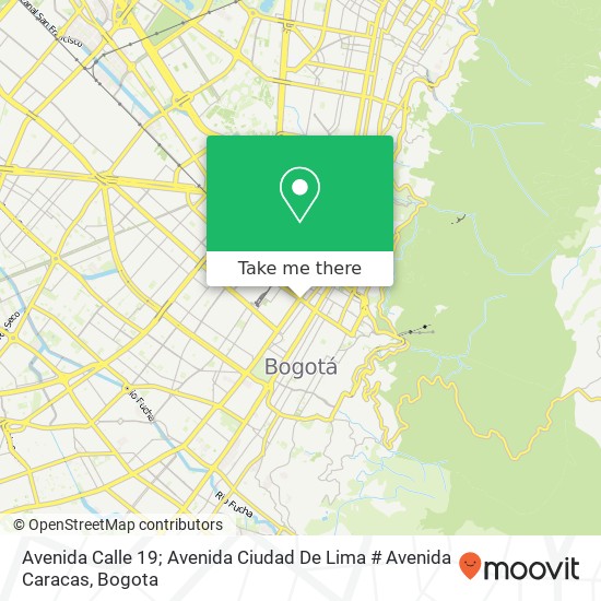 Avenida Calle 19; Avenida Ciudad De Lima # Avenida Caracas map