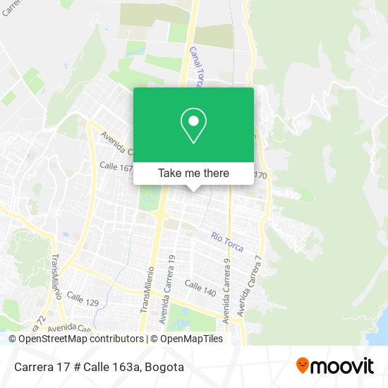 Mapa de Carrera 17 # Calle 163a