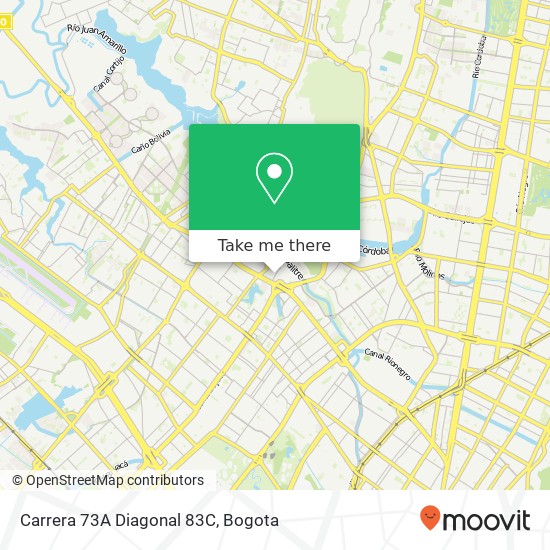 Mapa de Carrera 73A Diagonal 83C