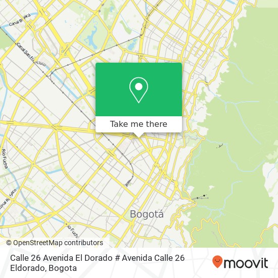 Mapa de Calle 26 Avenida El Dorado # Avenida Calle 26 Eldorado