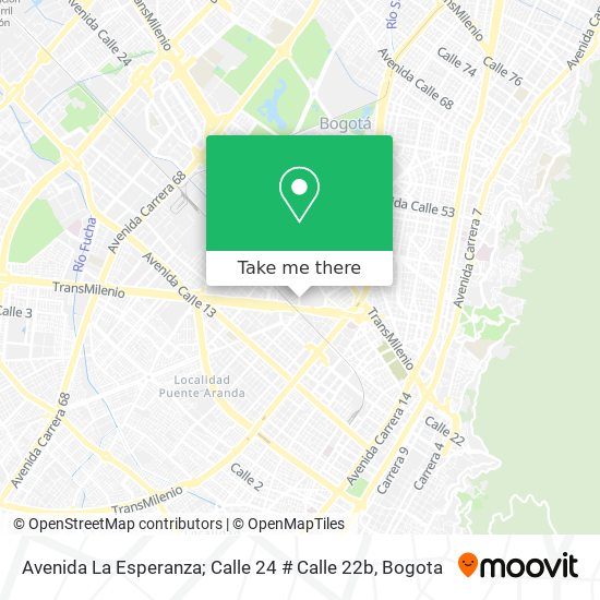 Avenida La Esperanza; Calle 24 # Calle 22b map