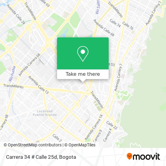 Mapa de Carrera 34 # Calle 25d