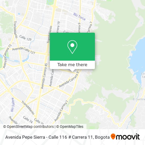 Avenida Pepe Sierra - Calle 116 # Carrera 11 map