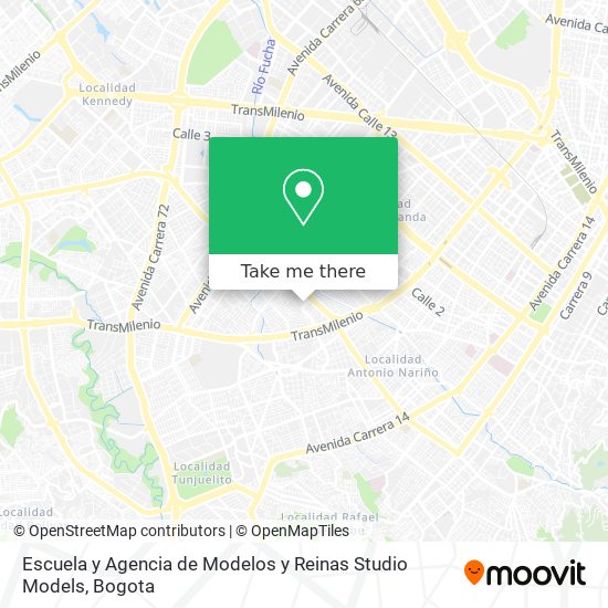 Mapa de Escuela y Agencia de Modelos y Reinas Studio Models