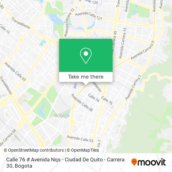 Calle 76 # Avenida Nqs - Ciudad De Quito - Carrera 30 map