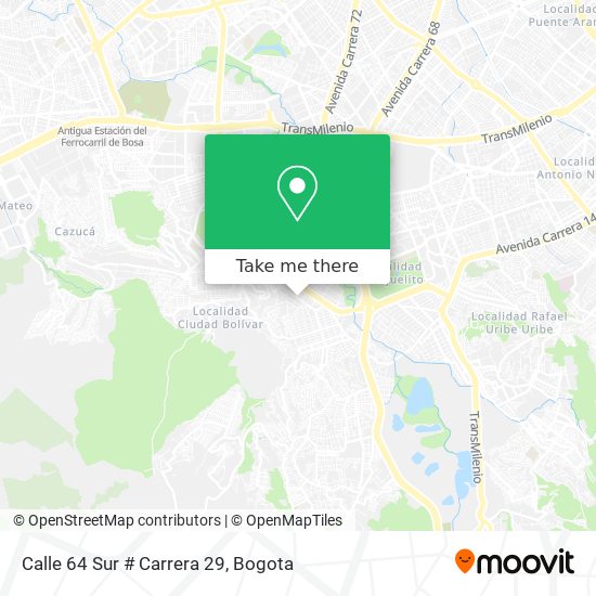 Calle 64 Sur # Carrera 29 map