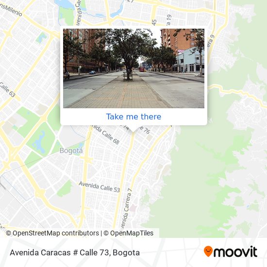 Avenida Caracas # Calle 73 map