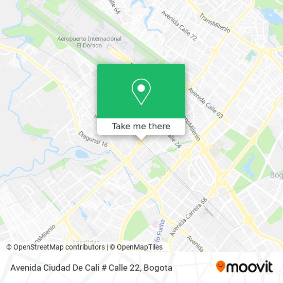 Avenida Ciudad De Cali # Calle 22 map