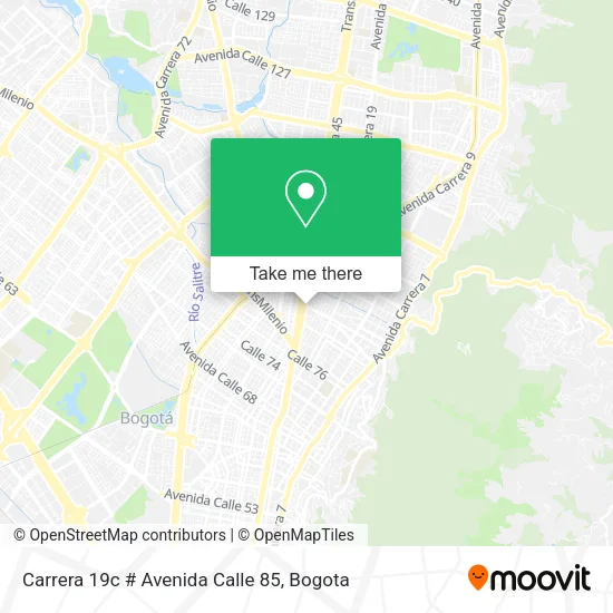 Mapa de Carrera 19c # Avenida Calle 85