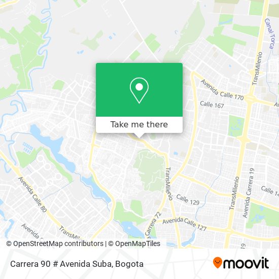 Carrera 90 # Avenida Suba map