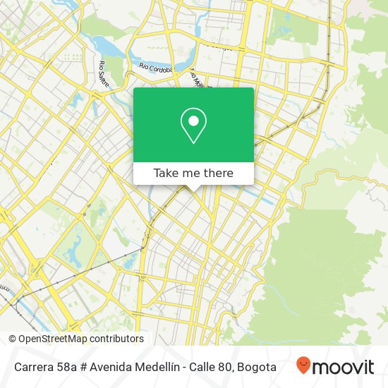 Carrera 58a # Avenida Medellín - Calle 80 map