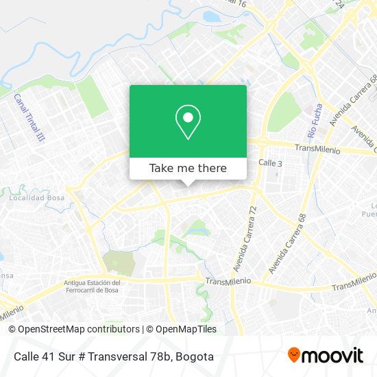 Calle 41 Sur # Transversal 78b map