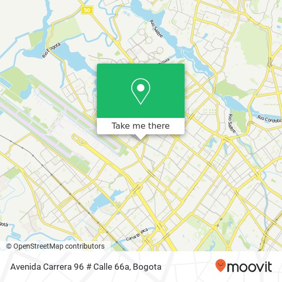 Avenida Carrera 96 # Calle 66a map