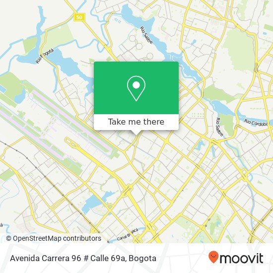 Mapa de Avenida Carrera 96 # Calle 69a
