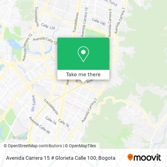Avenida Carrera 15 # Glorieta Calle 100 map