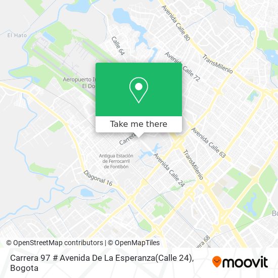 Mapa de Carrera 97 # Avenida De La Esperanza(Calle 24)