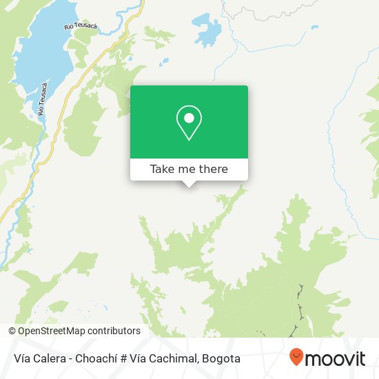 Vía Calera - Choachí # Vía Cachimal map