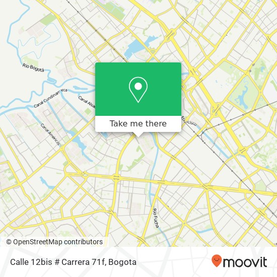 Calle 12bis # Carrera 71f map