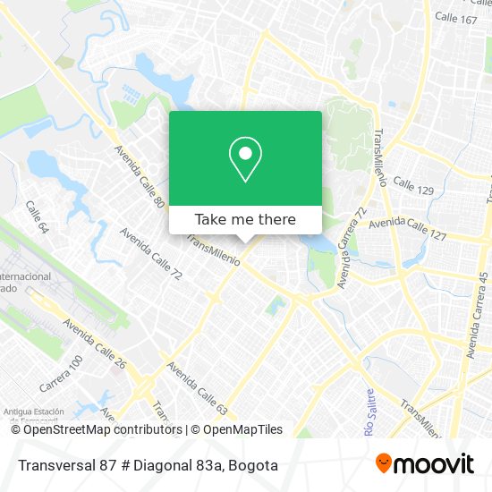 Transversal 87 # Diagonal 83a map