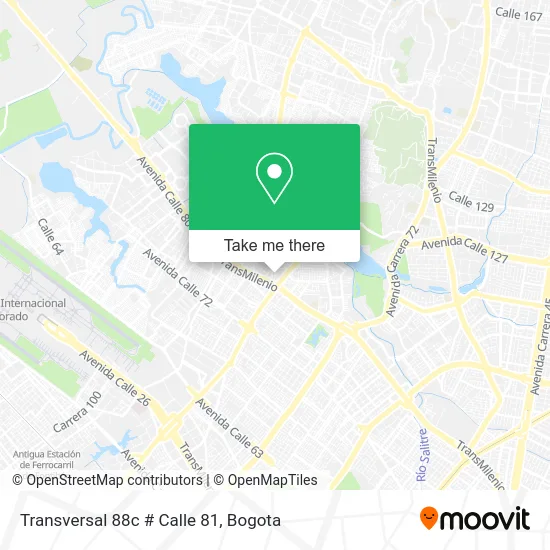 Transversal 88c # Calle 81 map