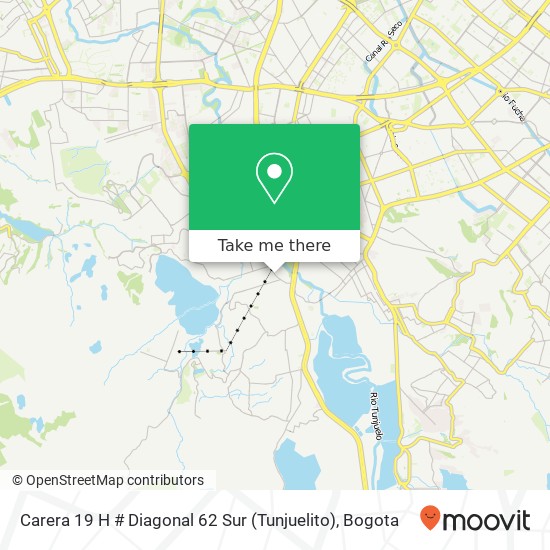 Carera 19 H # Diagonal 62 Sur (Tunjuelito) map