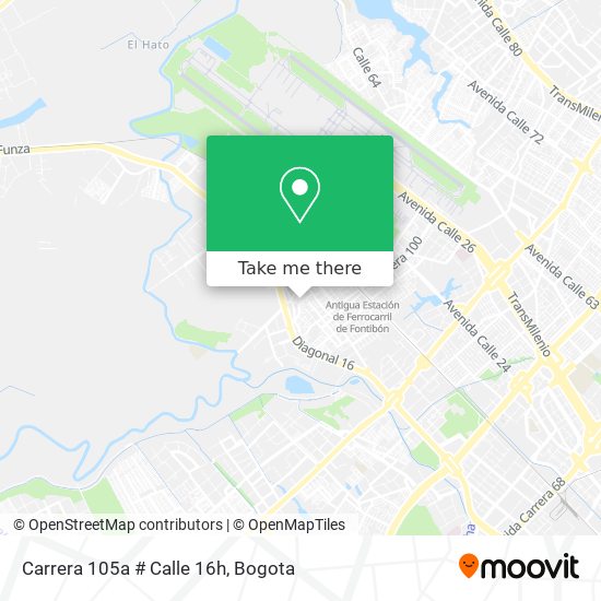 Carrera 105a # Calle 16h map