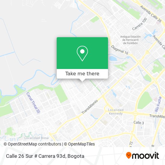 Calle 26 Sur # Carrera 93d map