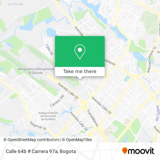 Mapa de Calle 64b # Carrera 97a