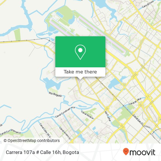 Mapa de Carrera 107a # Calle 16h