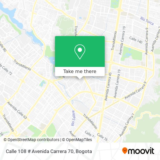 Calle 108 # Avenida Carrera 70 map