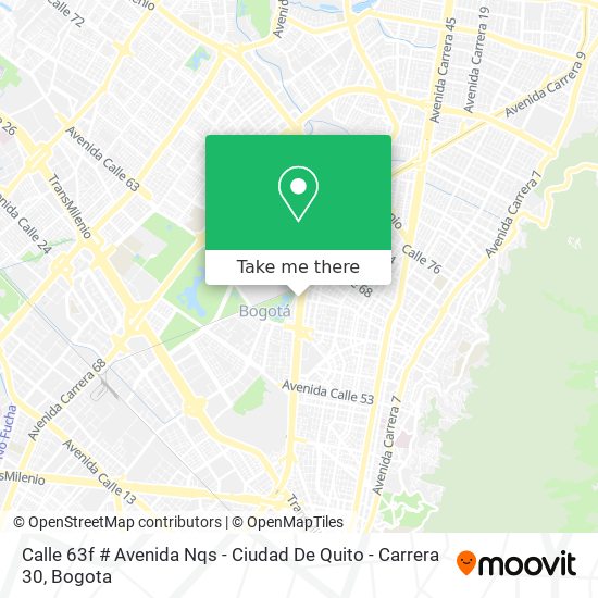 Calle 63f # Avenida Nqs - Ciudad De Quito - Carrera 30 map
