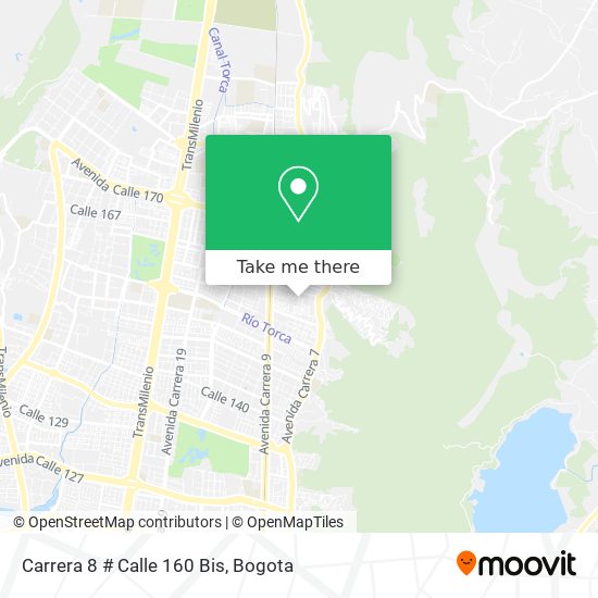 Carrera 8 # Calle 160 Bis map