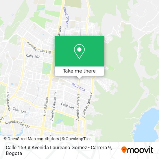 Calle 159 # Avenida Laureano Gomez - Carrera 9 map