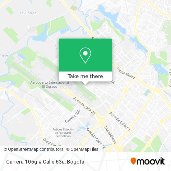 Mapa de Carrera 105g # Calle 63a