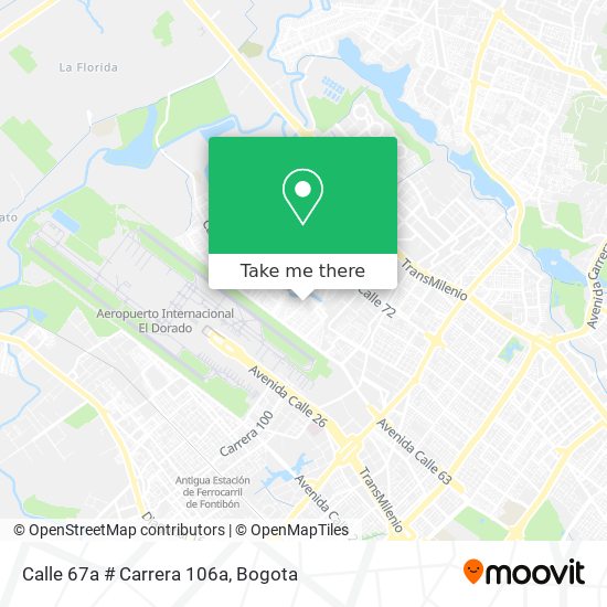 Calle 67a # Carrera 106a map