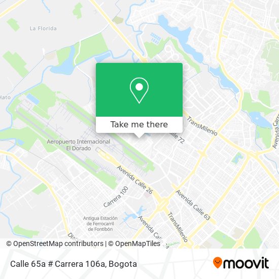 Calle 65a # Carrera 106a map