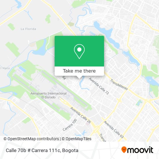 Calle 70b # Carrera 111c map
