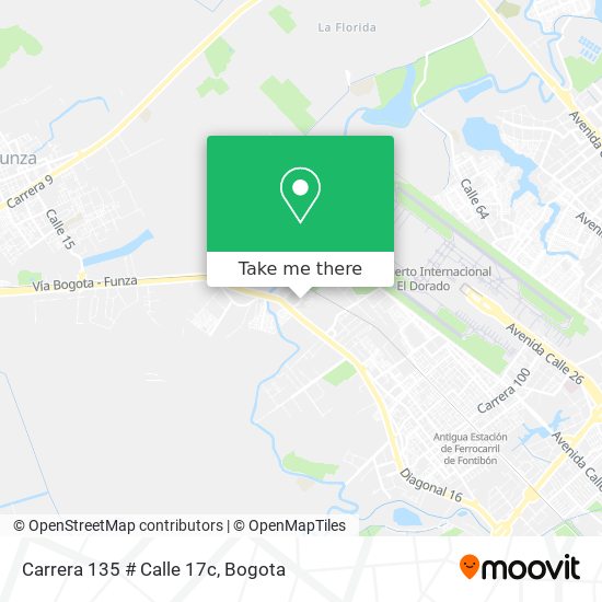 Mapa de Carrera 135 # Calle 17c