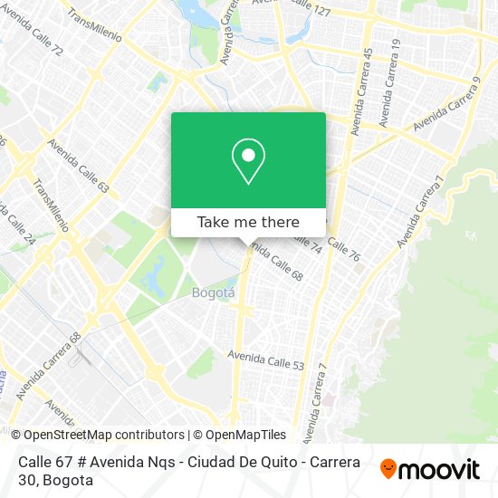 Calle 67 # Avenida Nqs - Ciudad De Quito - Carrera 30 map
