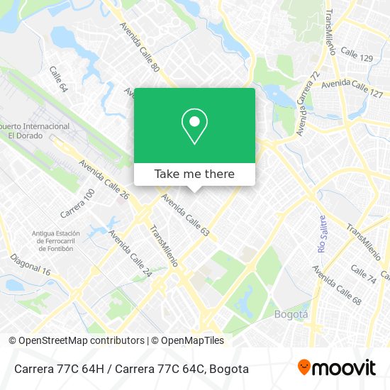 Carrera 77C 64H / Carrera 77C 64C map