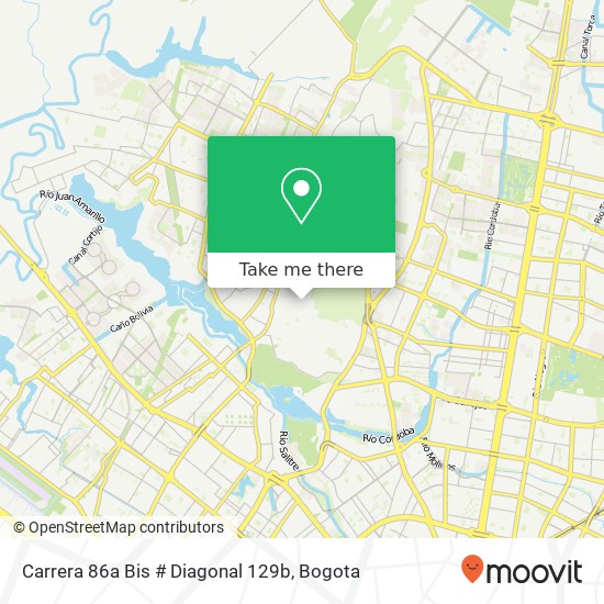 Mapa de Carrera 86a Bis # Diagonal 129b