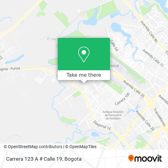 Carrera 123 A # Calle 19 map