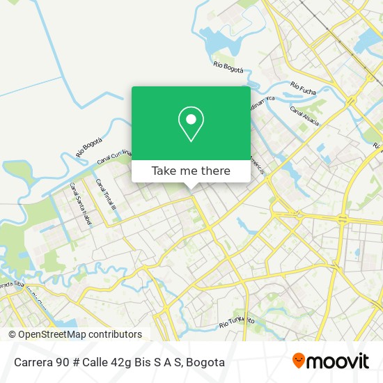 Mapa de Carrera 90 # Calle 42g Bis S A S